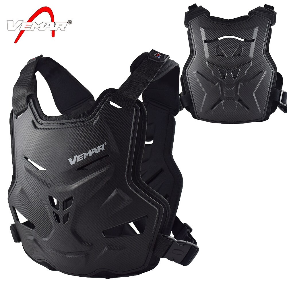 Motocross body protector panser motorcykel jakker motocross rygskjold ærmeløs vest rygsøjle bryst beskyttelsesudstyr jakke herre: Sort