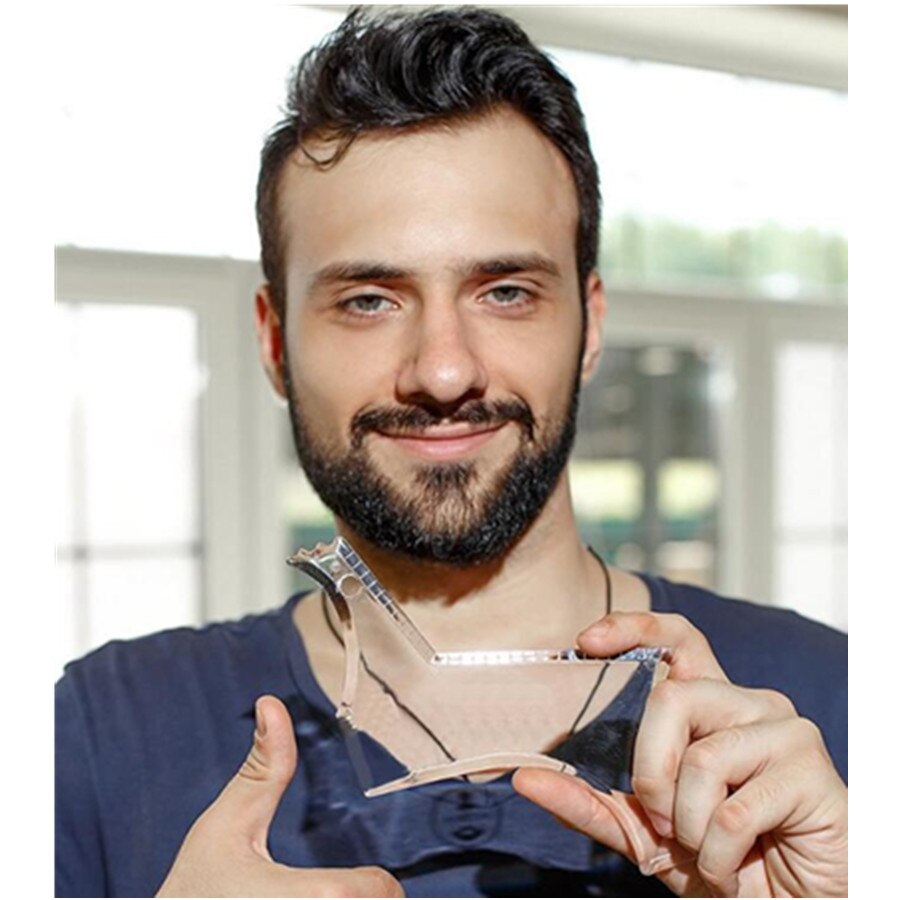 Skæg barba overskæg formende skabelon brusebad skæg barbering barber form stil styling kam pleje børste værktøj