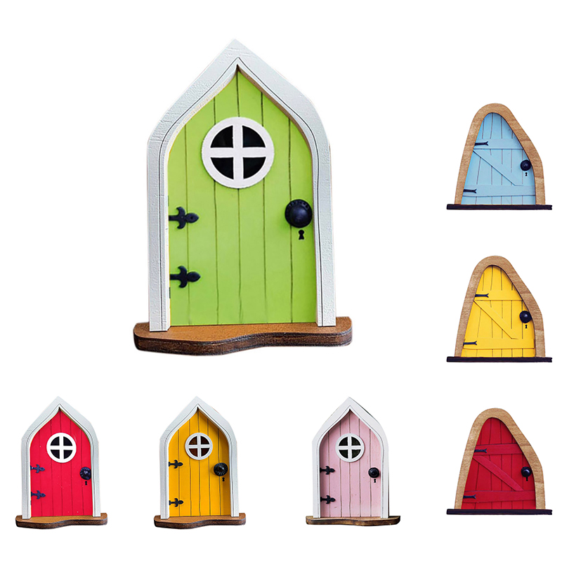 Miniatur-feen- und gartenzwergfiguren für fenster und türen, elfenhäNutzer, gartendekoration, skulpturen, statuen, außendekoration