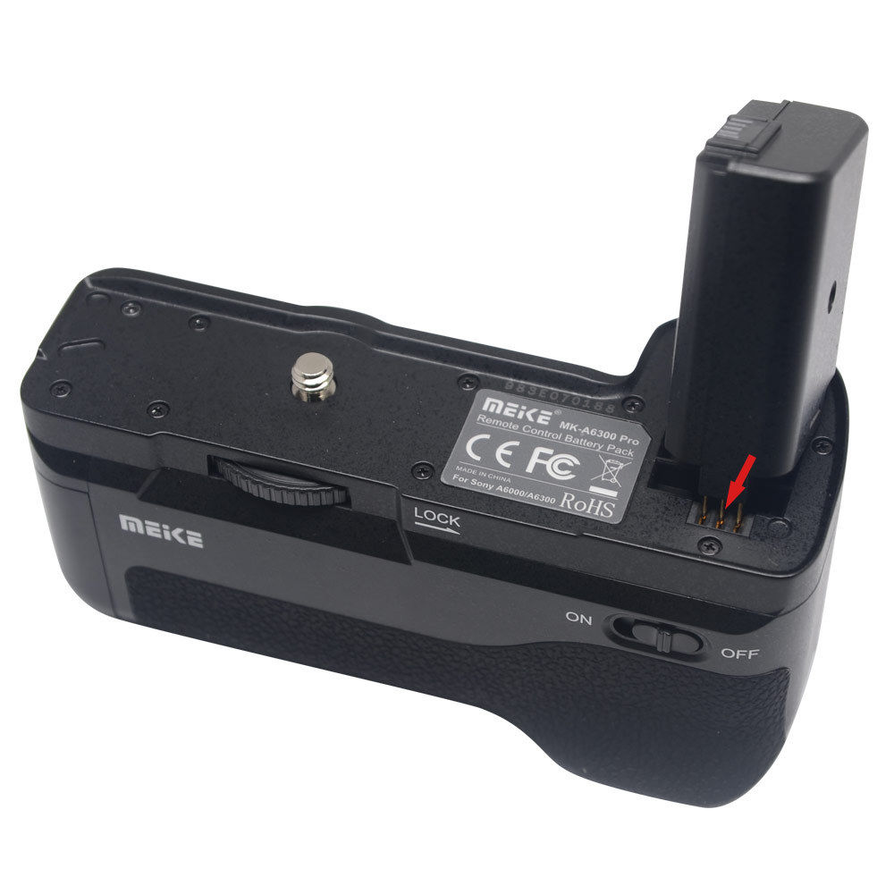 Meike mk-a6300 verticale batterij grip hand pack houder voor sony a6300 ilce-6300 camera np-fw50