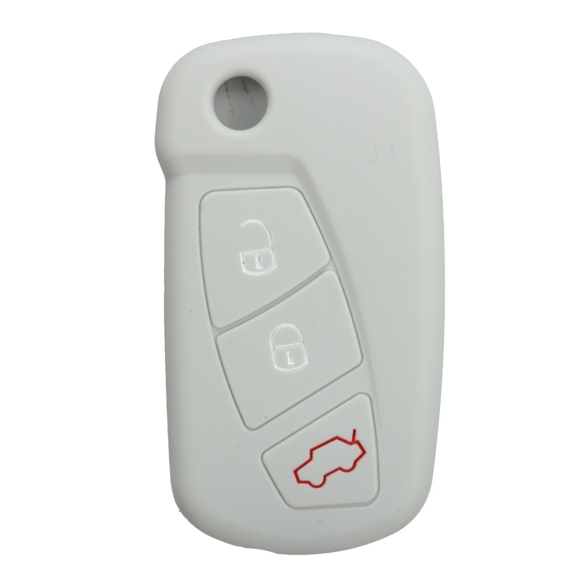 16 Kleur Siliconen 3 Button Remote Flip Key Case Fob Cover Bescherm Houder Voor Ford Ka: Grijs