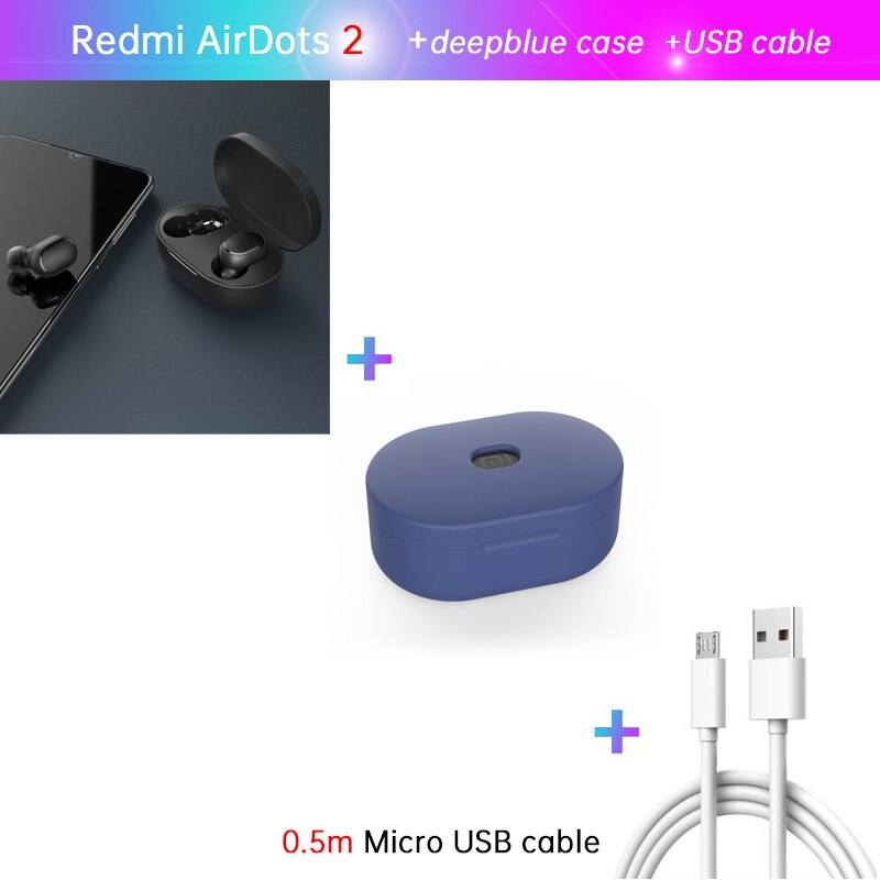 Xiaomi Redmi AirDots 2 Left=Right TWS True Wireless Stereo Bluetooth Earphone Headset BT5 True Wireless Stereo Auto Link: S add cable n deepB