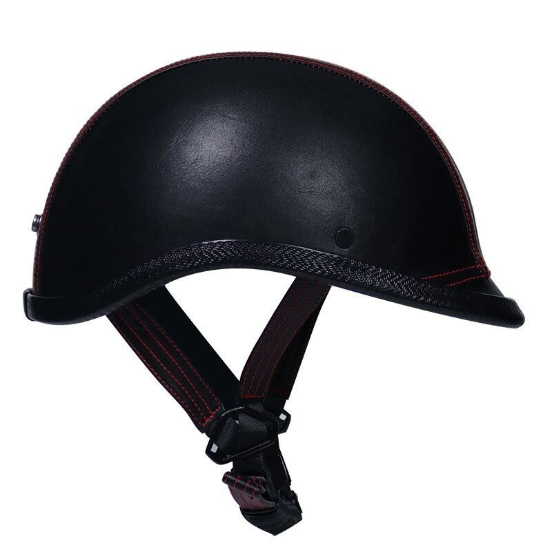 Moto Rcycle Helm Vintage Half Gezicht Helm Retro Duitse Chopper Cruiser Matte Zwarte Helmen Cascos Para Dot Approvel Casco Moto