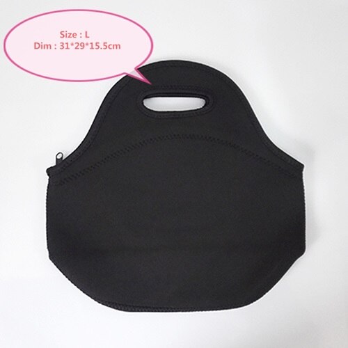 100% Neoprene thermal lunchbox lancheira bolsa de franja thermal bag bolsa termica lunch bags insulation for women ALB394D: 13 BLACK