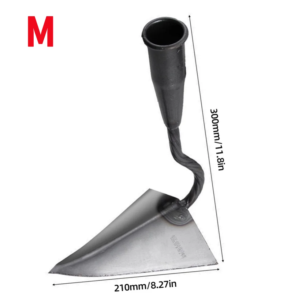 Triângulo de ponta pequena enxada para fazenda, torneamento de terra Solo solto Arado manual Arado manual Ferramentas de jardim Ferramentas agrícolas: Branco