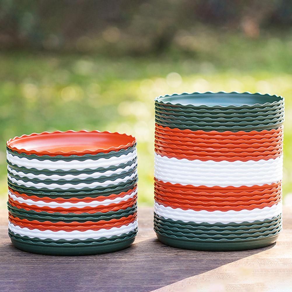 Plateau de Pot Portable, collecteur de Drainage excessif, en plastique, résistant à l'usure, Anti-déformation, pour la maison, 2 pièces, 4 couleurs