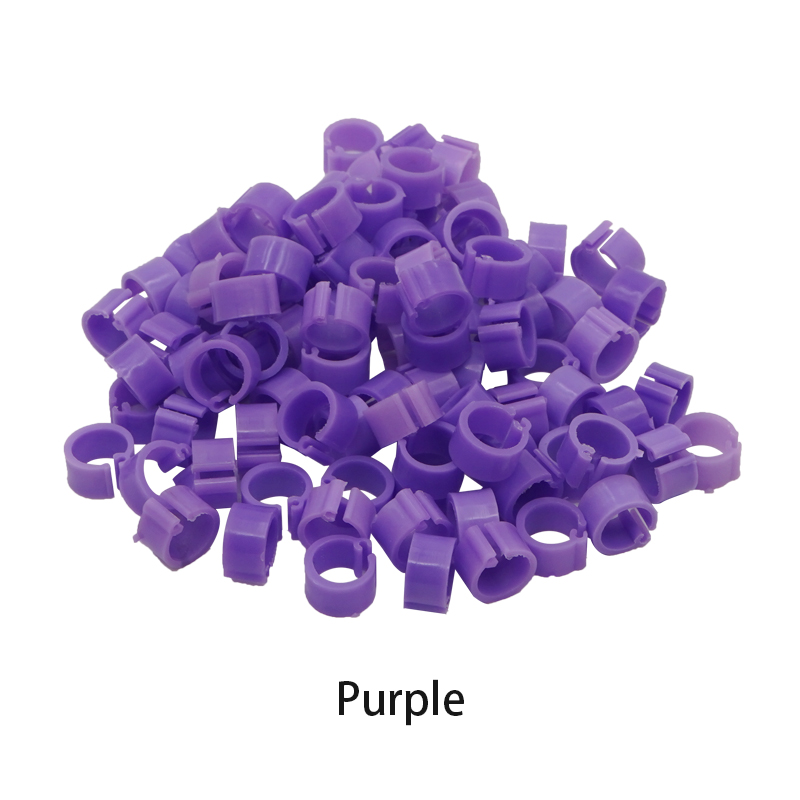 100 Stuks Vogels Voeten Ring Plastic Clip Ringen voor Vogels Duif Kwartel Voetring Boerderij Dier Carrier Duif Accessoires Vogel benodigdheden: Clear