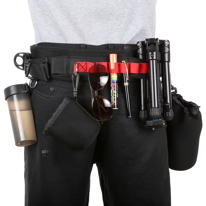 3c- puluz kamera midjebelte multifunksjonelt bunt midjebelte belte med krok fotografering belte ryggsekk belte til slr/dsl