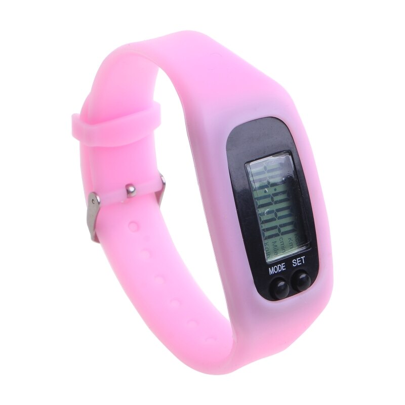 Podómetro de reloj para contador de pasos preciso, distancia para caminar, contador de calorías: Pink