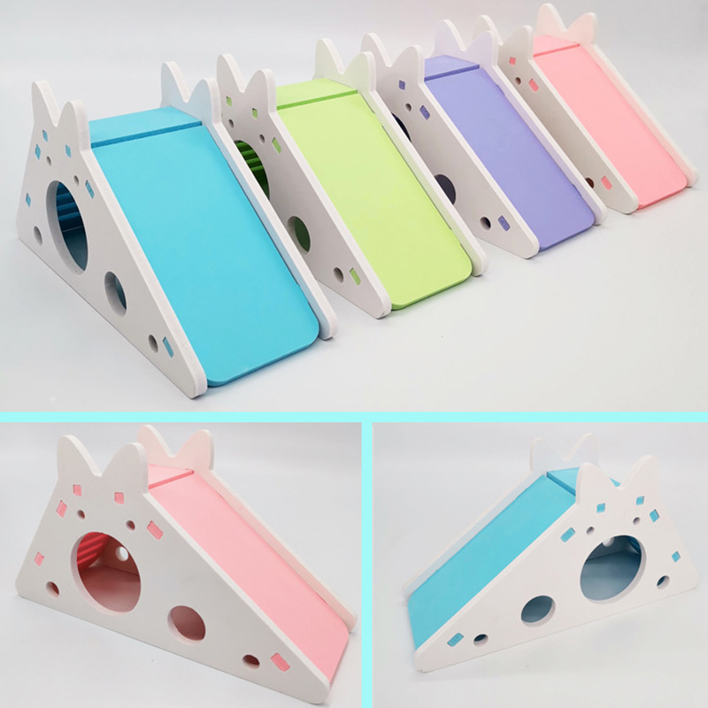 Zmontowany chomik zabawkowa zjeżdżalnia złoty niedźwiedź świnka morska kolorowa kabina zabawny oddychający dom chomika gniazdo akcesoria dla małych zwierząt