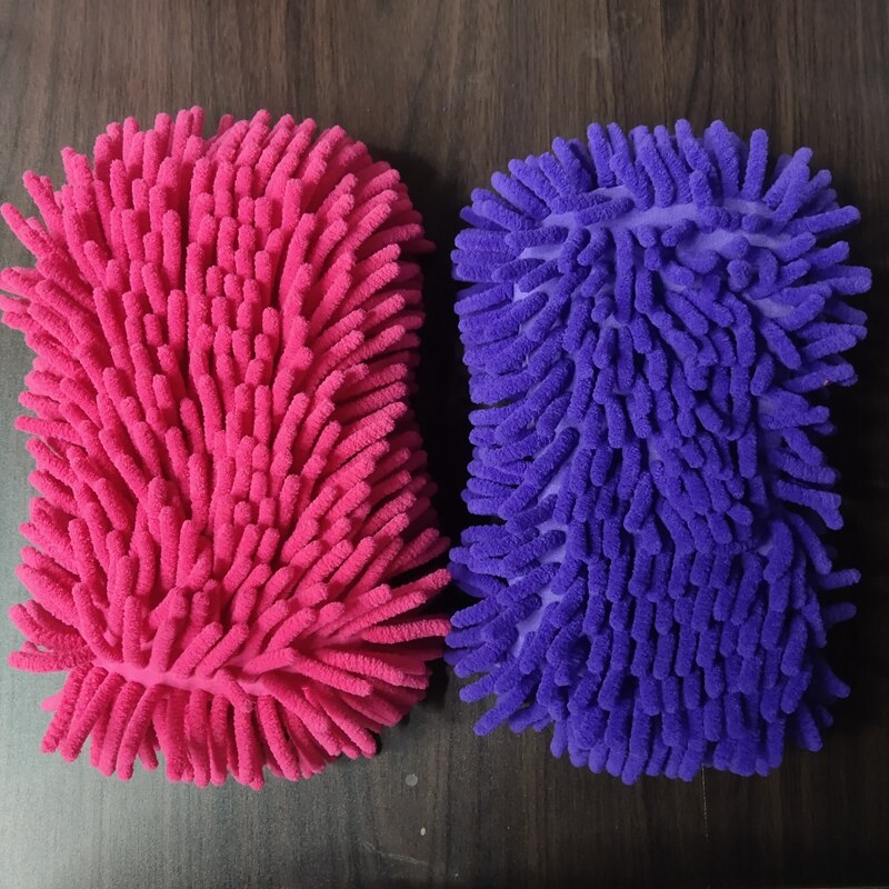 Auto Schoonmaakproducten Chenille Handschoen Auto Microfiber Handdoek Spons Stukken Van Autowasseretteborstel
