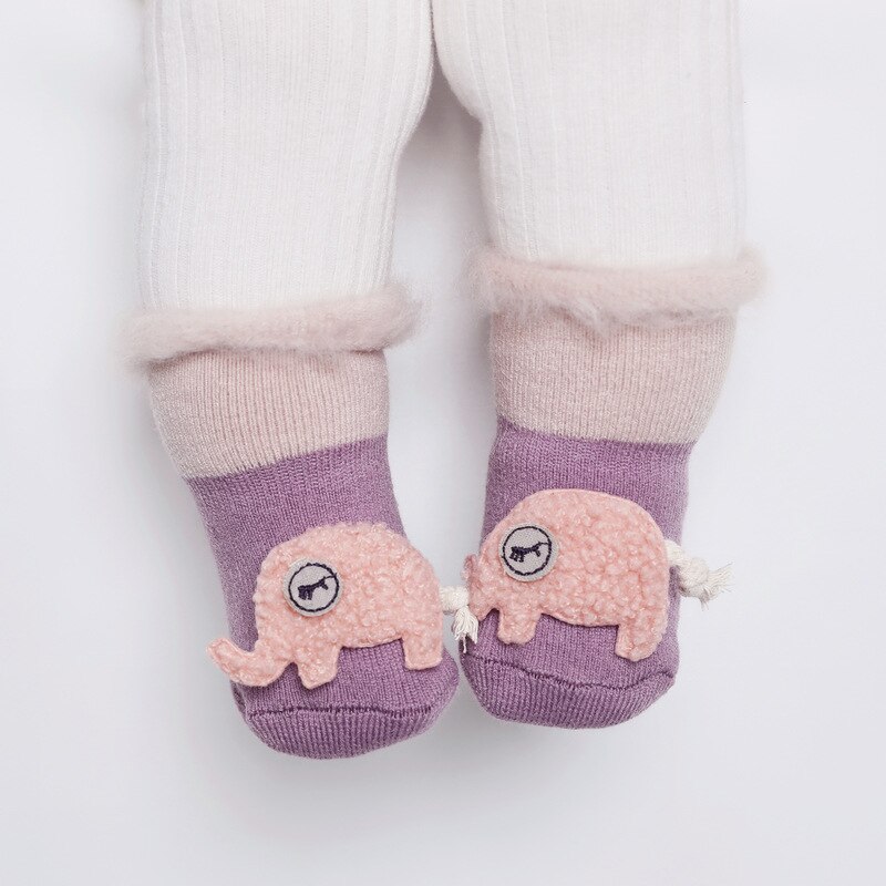 Babysokjes Herfst En Winter Fluwelen Warme Baby Boy Meisjes Sokken Cartoon Peuters Sokken Doseren Borstel Antislip Kinderen sokken: 3 / M12-24Months