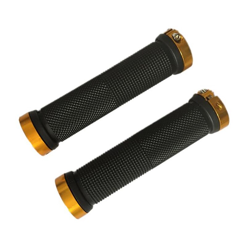 Fiets Anti-Slip Stuur Rubber Rubber Mountainbike Fiets Stuur Hand Grips Lock-Up Gouden Blauw Zwart rood Wit: golden