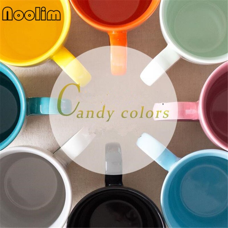 Tasses à café en porcelaine, en céramique, simples, colorées, pour le bureau, articles ménagers, couleur bonbon, pour le petit déjeuner, pour le lait
