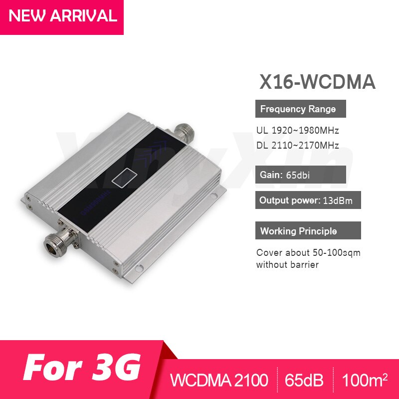 Amplificador repetidor 3g booster 3G 2100mhz UMTS/HSPA Amplificador de señal móvil teléfono celular amplificador antena LCD Display