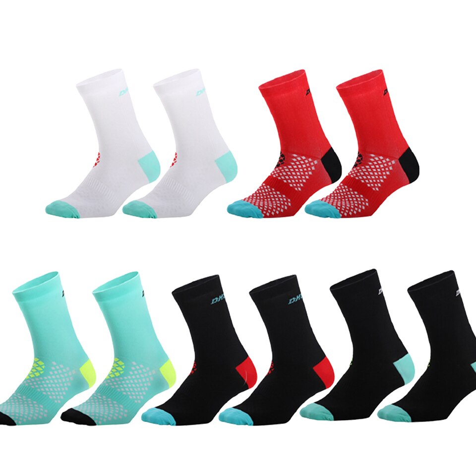 1 Paar Professionele Hoge Tall Fietsen Sokken Comfortabele Sokken Running Wandelen Sokken Outdoor Sport Fitness Sokken Unisex