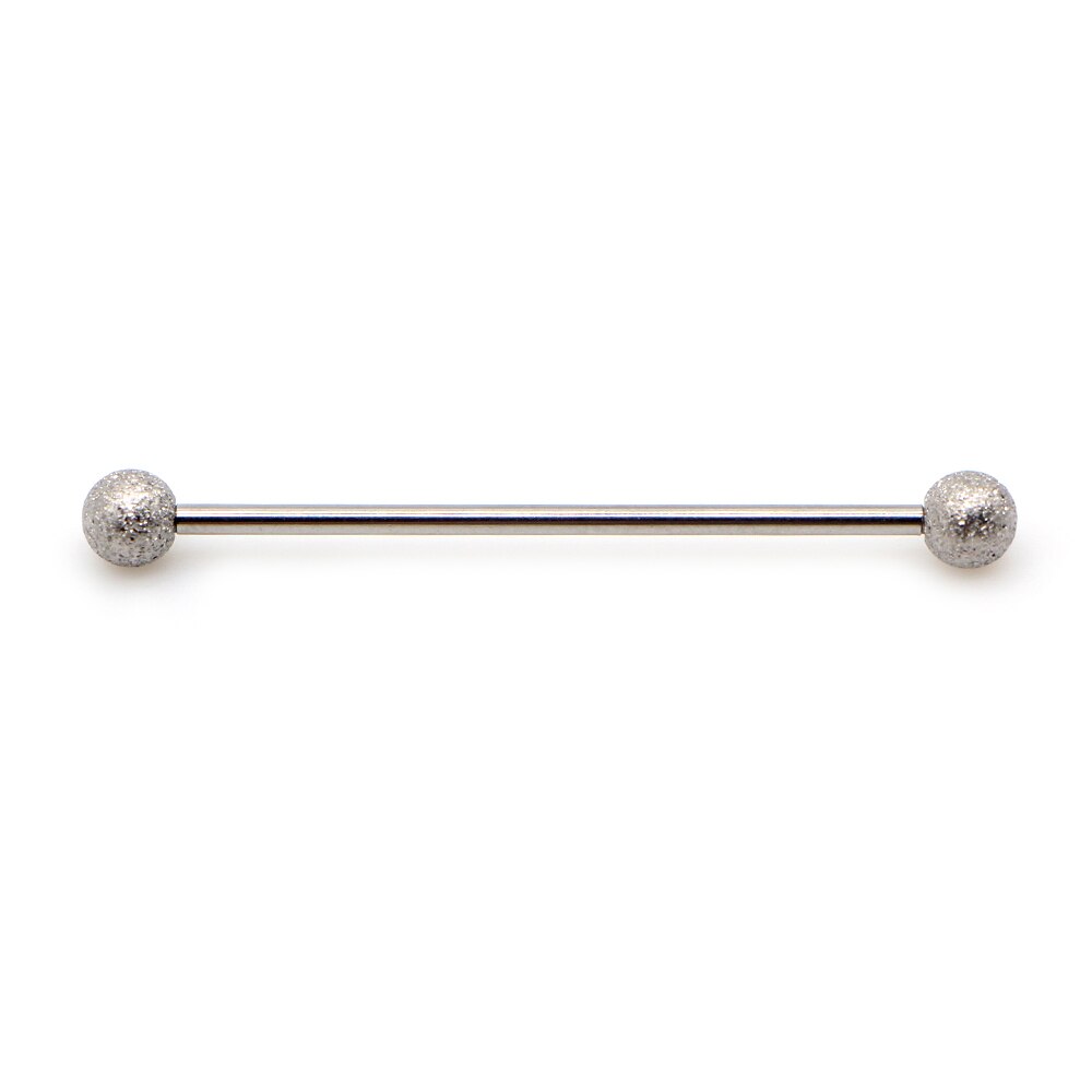 14G 1pc Stainless Steel Industrial Barbell Earrings Twisted Matte Rainbow Ear Cartilage Helix-Conch Piercing Jewelry: Style C-Silver