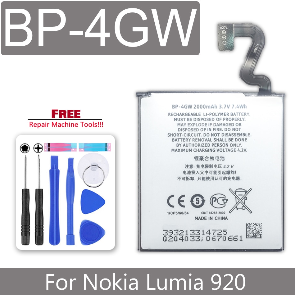 Batterij Voor Nokia Lumia 920 Lumia920 Batterij Model BP-4GW 2000 Mah Supply Tracking Nummer