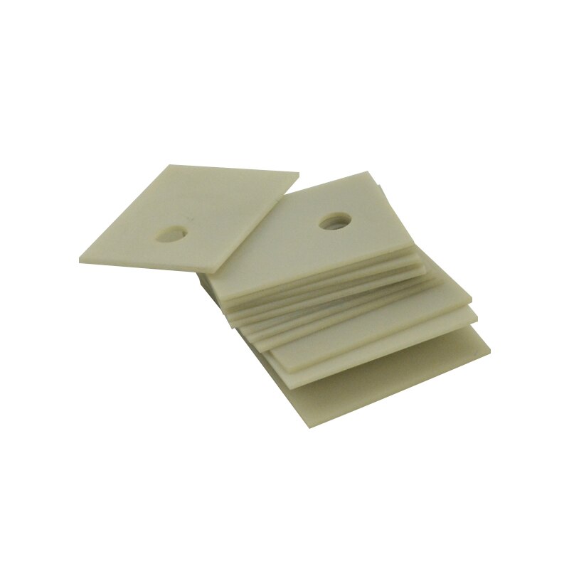 Hoja de cerámica de nitruro de aluminio, disipador de calor cerámico resistente a altas temperaturas, hoja de aislamiento de sustrato de 1mm * 20*25, 10 Uds.