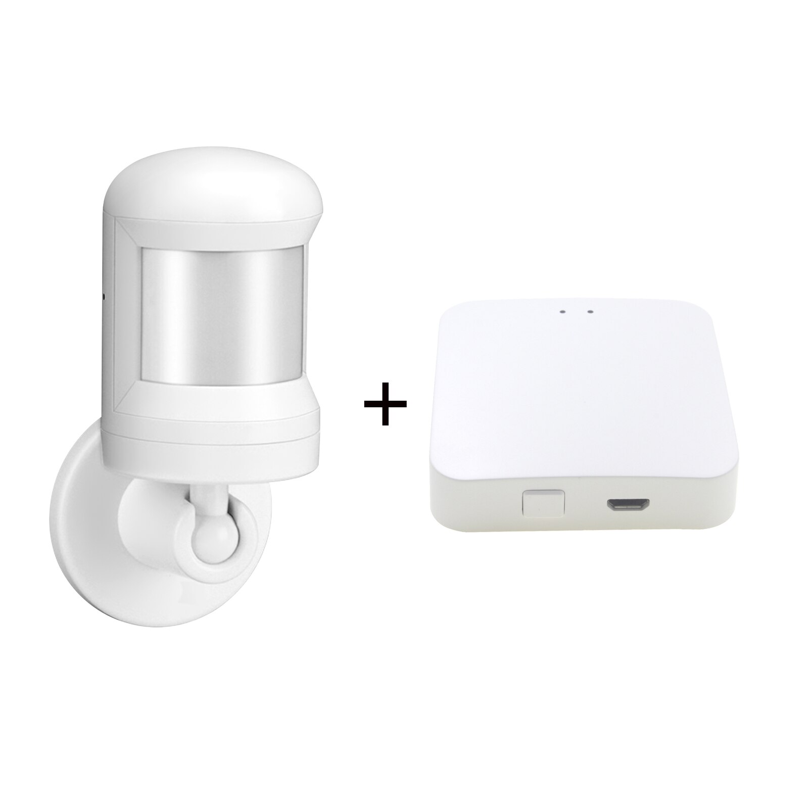 ZigBee Motion Sensor Alarm Wireless Smart Human Body Induction PIR Sensor 360-degree Rotation Base 7m 150-degree Detection Range: 1 Set