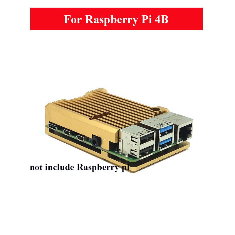 Raspberry Pi 4 Model B Aluminum Alloy Case CNC Box Housing for Raspberry Pi 4 Model B: Blue