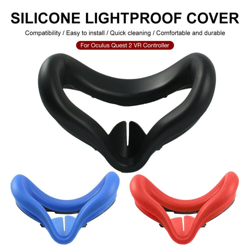 For Oculus Quest 2 VR Soft Silicone Eye Cover For Oculus Quest 2 Glasses Washable And Nonslip Detachable Headset Accessory