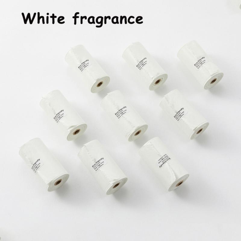 Biodegradable Pet Dog Poop Bag Zero Waste Dog Pooper Bags Paw Doggy Litter Poop Bag Dispenser Pets Products For Dogs Accessories: White fragrance