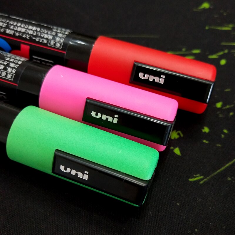 Uni Posca PC-5M Paint Marker Pens Medium Tip 1.8mm-2.5mm 17 Colors for School Office Art Marker Japanese Art Supplies 1Pcs