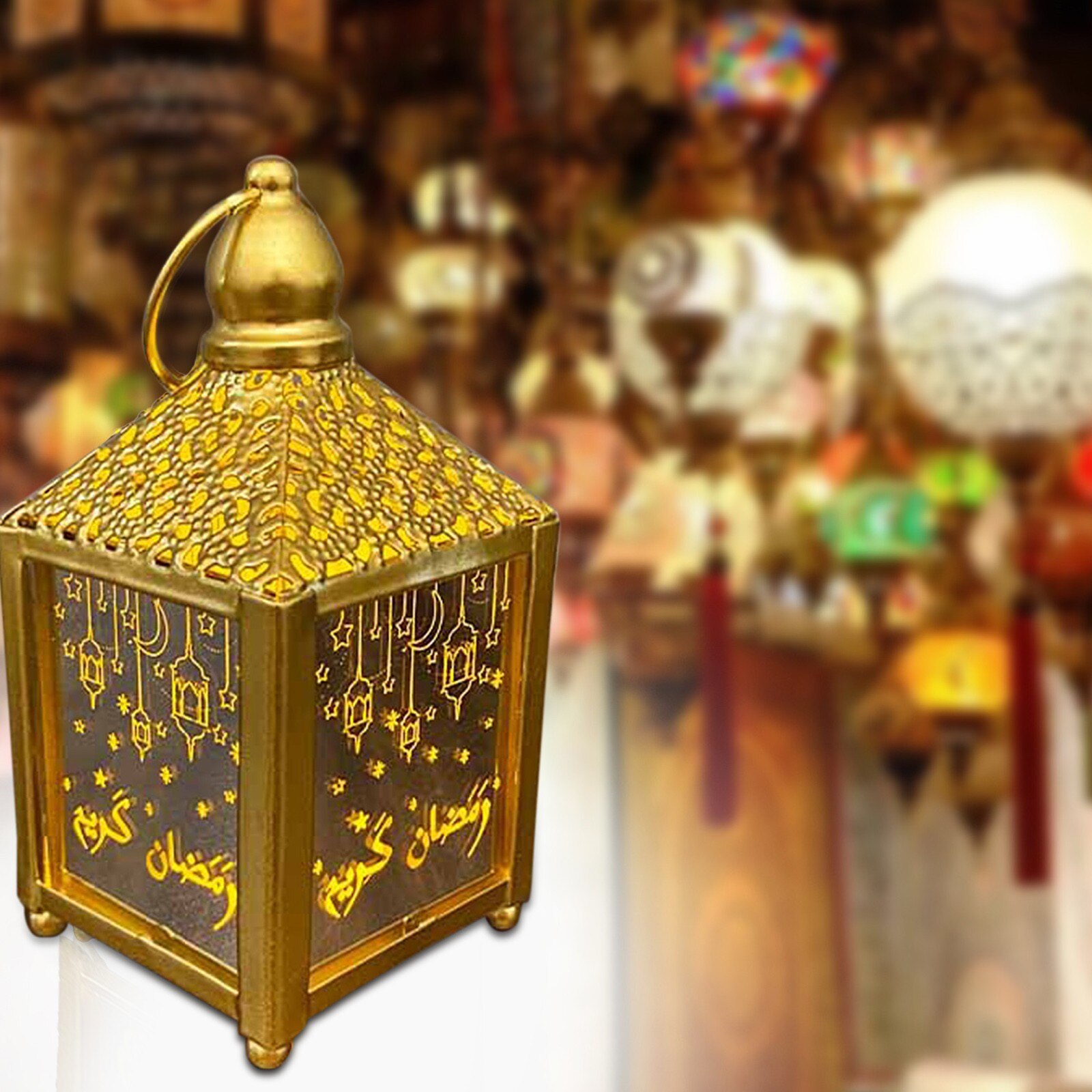 25 # Ramadan Decoratie Verlichting Verlichting Ramadan Decoratie Smeedijzeren Nachtlampje Eid Mubarak Decor Lamp Ornament