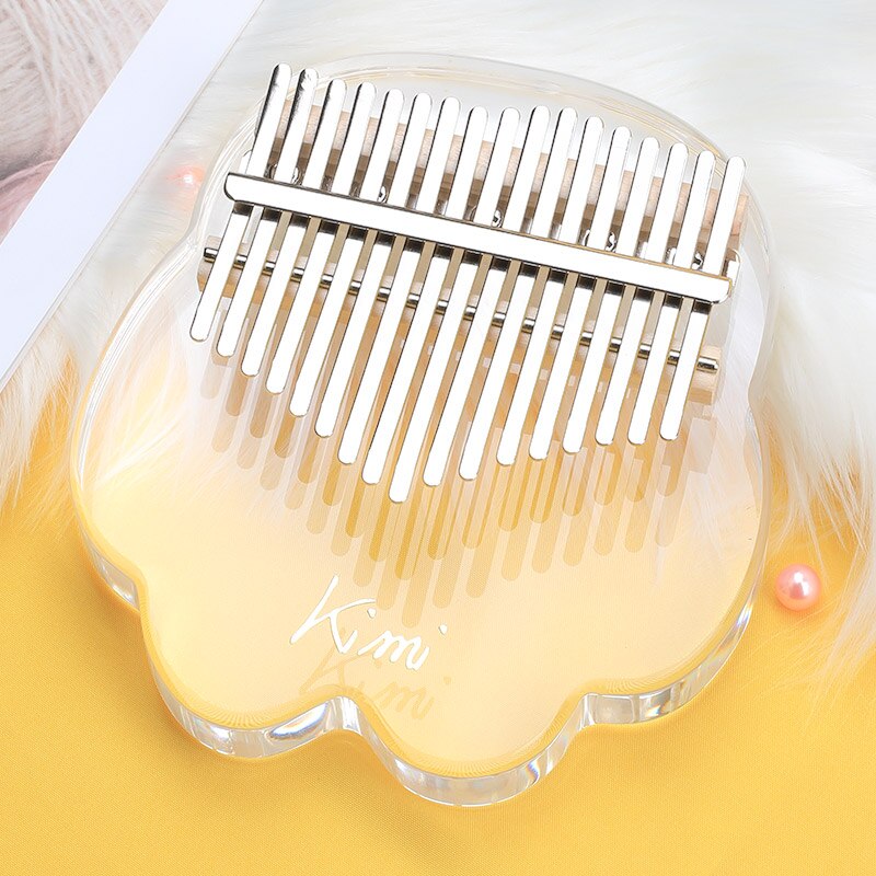 Kimi Kalimba acrylique 17 clé Transparent pouce Piano doigt Piano avec accordeur marteau bâton Kalimba étui arc-en-ciel Kalimba