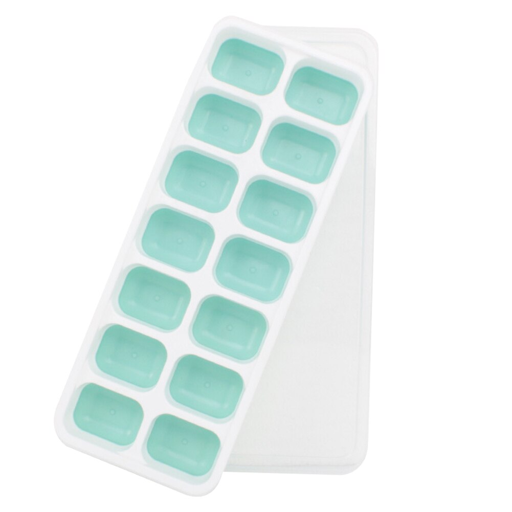 14 Rooster Ijsbakje Siliconen Ice Cube Met Deksel Lade Houden Cool Stapelbaar Ijsblokjedienbladen Ijsblokjes: Default Title