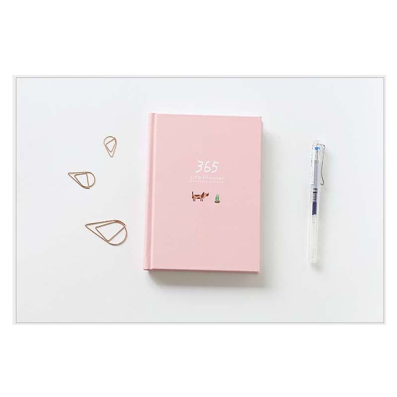 coréen Kawaii mignon 365 planificateur quotidien hebdomadaire mensuel annuel planificateur Agenda calendrier jour Plan carnet Journal laitier A5