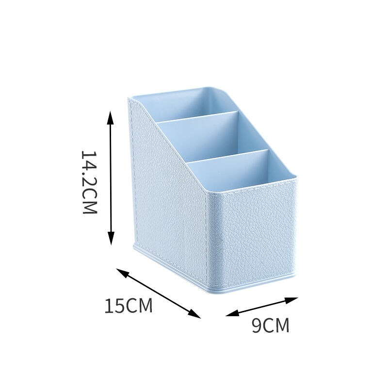 Organisateur de tiroir de bureau, porte-crayon de bureau, boîte à badges divers, papeterie fournitures de bureau, d'école et de salon: blue-3grid