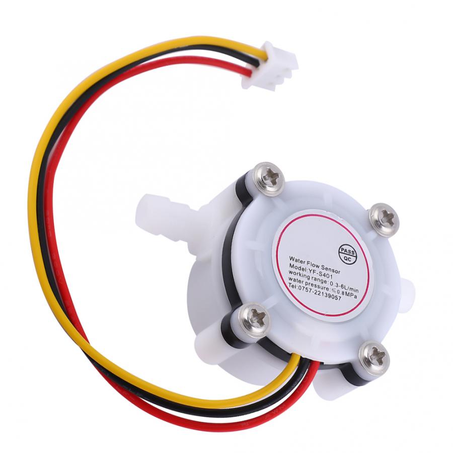 1Pc Water Hall Flow Effect Sensor Control Flowmeter with Barb Joint