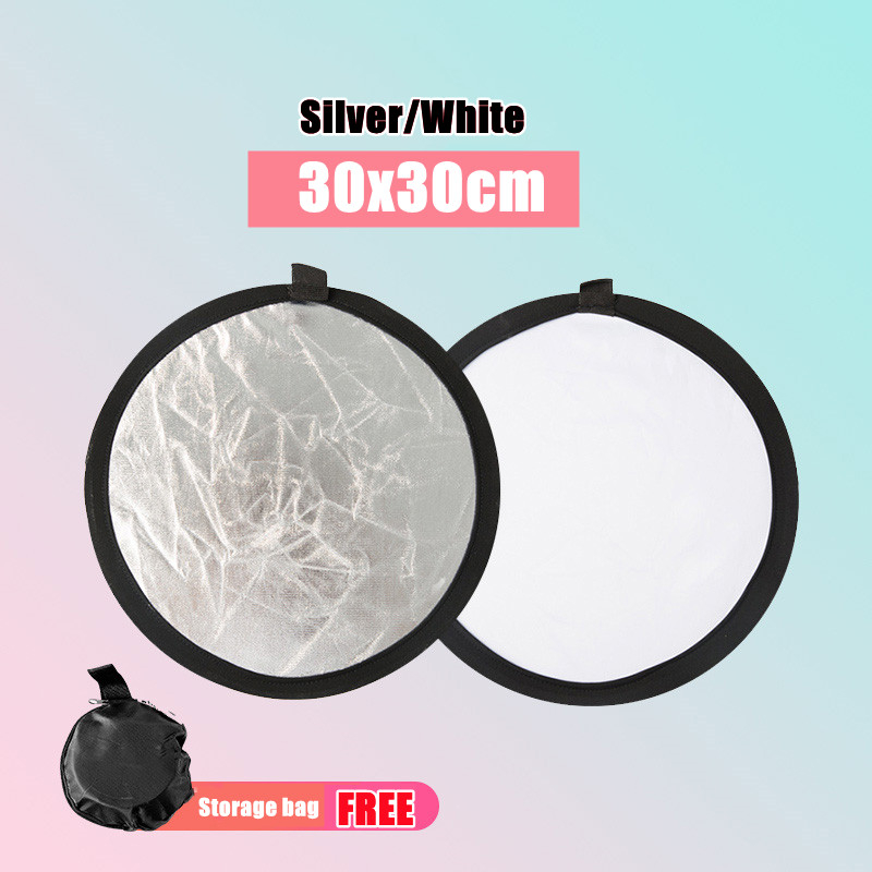 12 inch photography accessories 30cm 2 in 1 reflector photo portable photography self shooting props studio