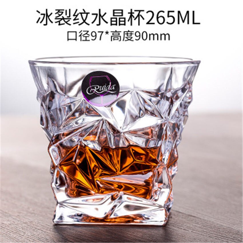 Luxury Crystal Whiskey Glass Whiskey Cup Bar Beer Water and Party Hotel Wedding Glasses Household Drinkware: D