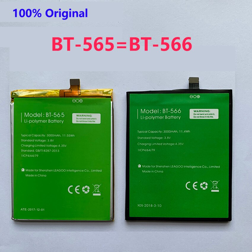 100% oryginalny BT-565 i BT-566 3000mAh baterii robić Leagoo KIICAA mieszać T5 T5C BT565 BT566 telefon Bateria Batterie Baterij + darmowe narzędzia