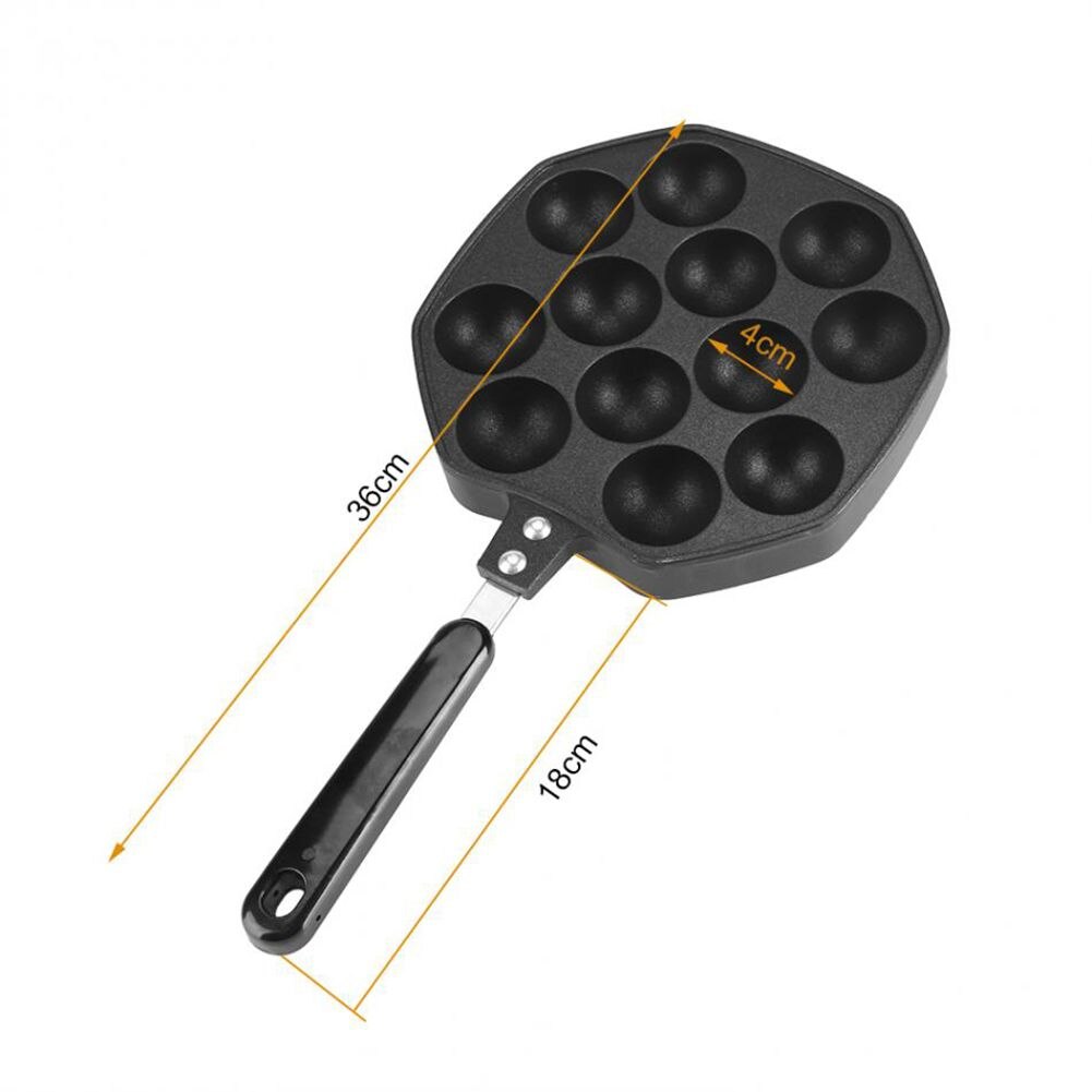 12 Holtes Aluminium Takoyaki Pan Takoyaki Maker Octopus Kleine Ballen Bakken Formulieren Mold Pannen Thuis Koken Gereedschap