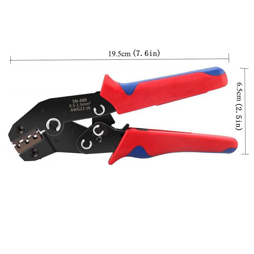 Sn -48b krimptang 600 stuks connector 4.8 stekker terminal krimptang krimptang draad 0.5 mm 2 alicate awg 20 handgereedschap krimptang