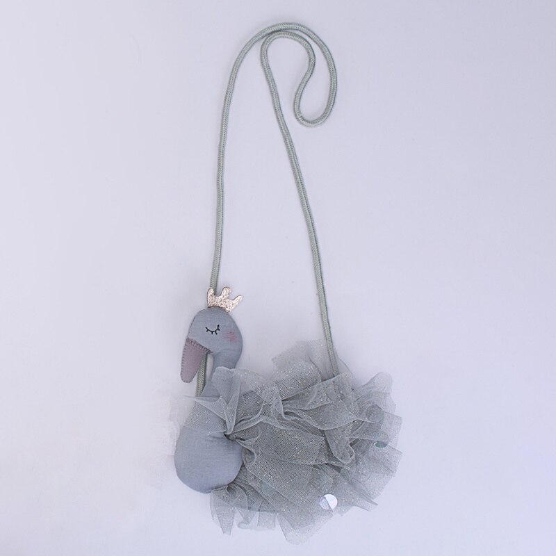 Girls Plush Backpacks Children Coin Purse Wallet Kids Girl Handbag Kid Shoulder Bag 3D Swan Baby Small Lace Bags: A2