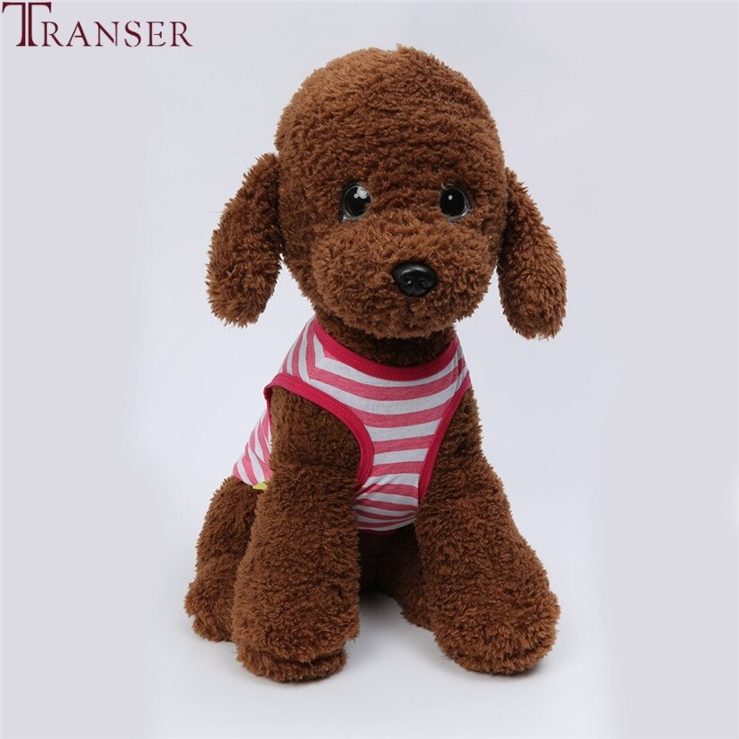 Transer HUG ME KISS ME LOVE ME Striped Dog Vest Cute Pet Dog Summer Shirts Outdoor Sports Casual Puppy Clothes 90611