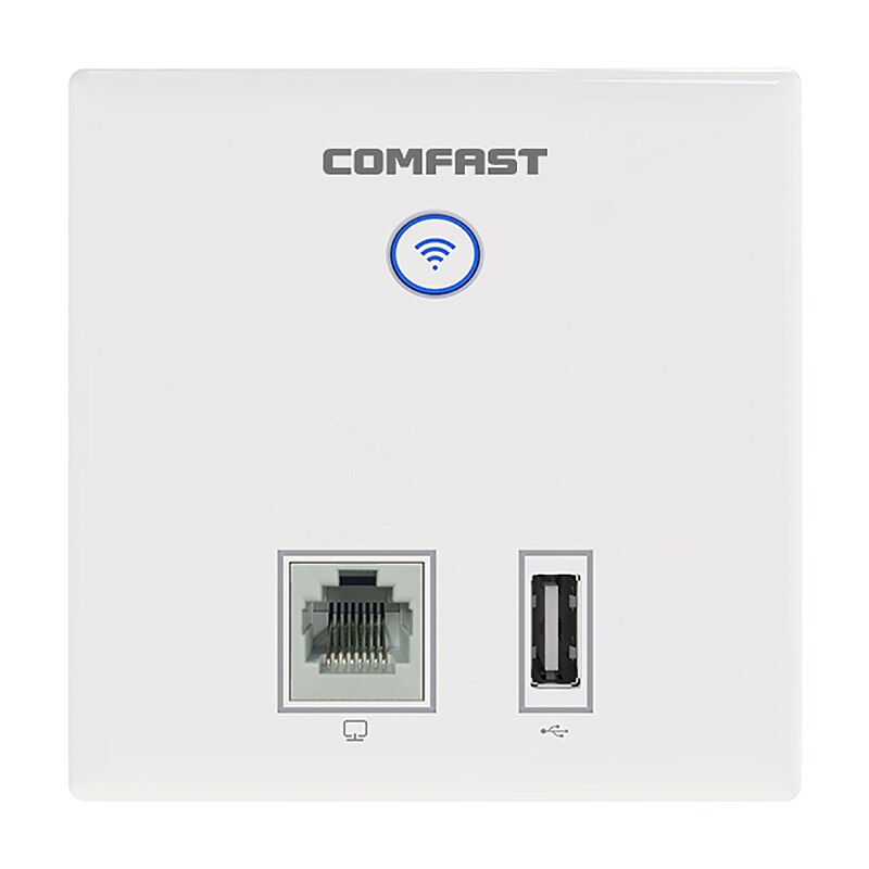 Wireless Access Point 300Mbps Indoor Wall WiFi AP, RJ45+ USB Client Wall AP, Wireless WiFi / AP