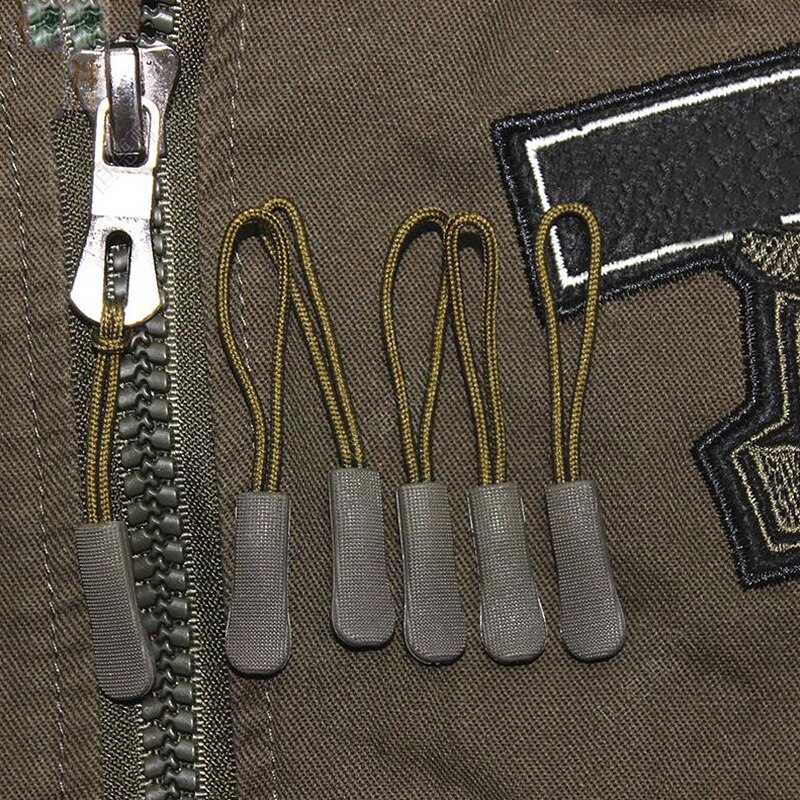 10 pièces couleur fermeture à glissière sac à dos accessoires sac à dos fin ajustement corde étiquette Fixer Zip cordon onglet accessoires fermeture éclair extracteur bricolage fermeture à glissière tête