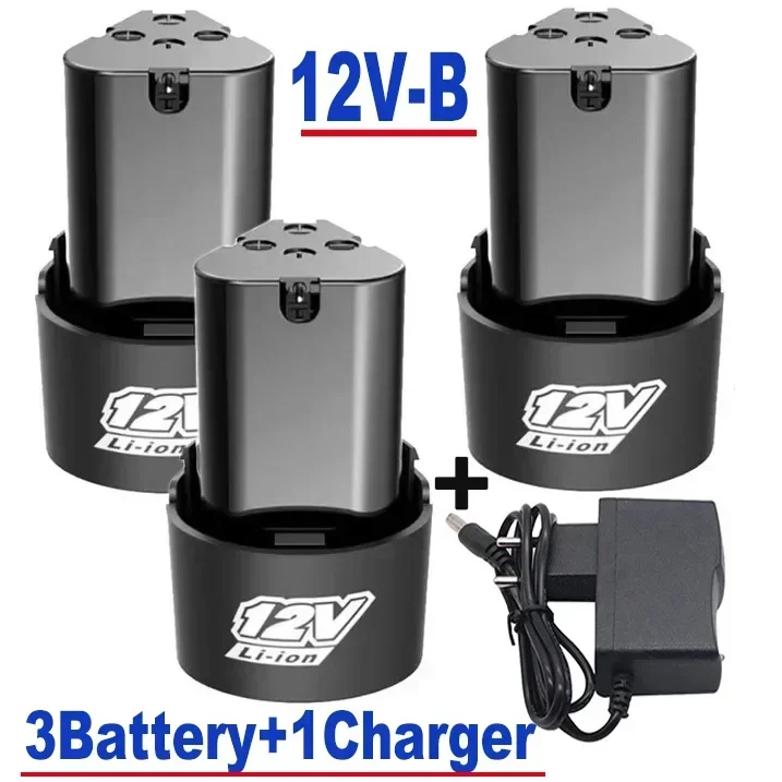 .Universal 12V 6800mAh Rechargeable Li-ion Lithium Battery For Power Tools Electric drill Electric Screwdriver Battery: Gold