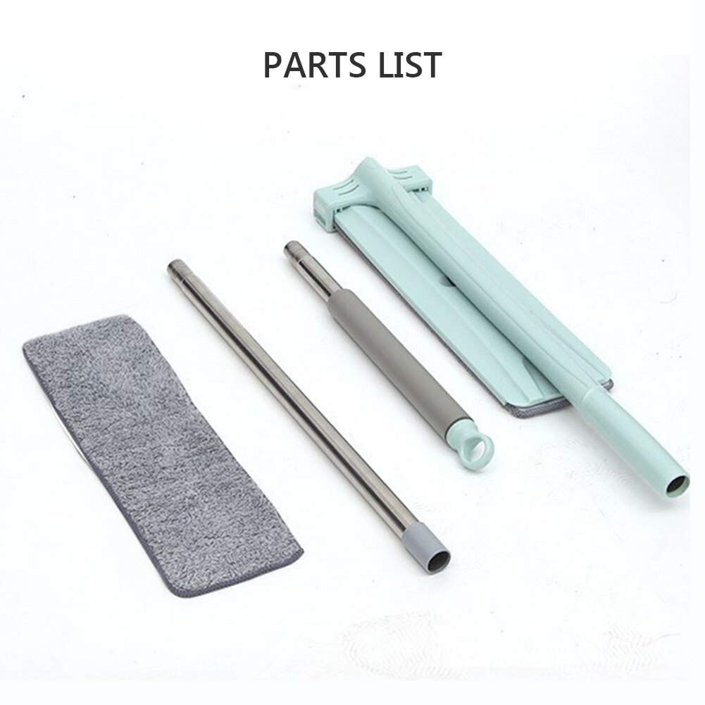Platt klämmopp handfri tvätt golv rengöring mopp mikrofiber moppkuddar våt eller torr användning spinnmopp hemhus kontor
