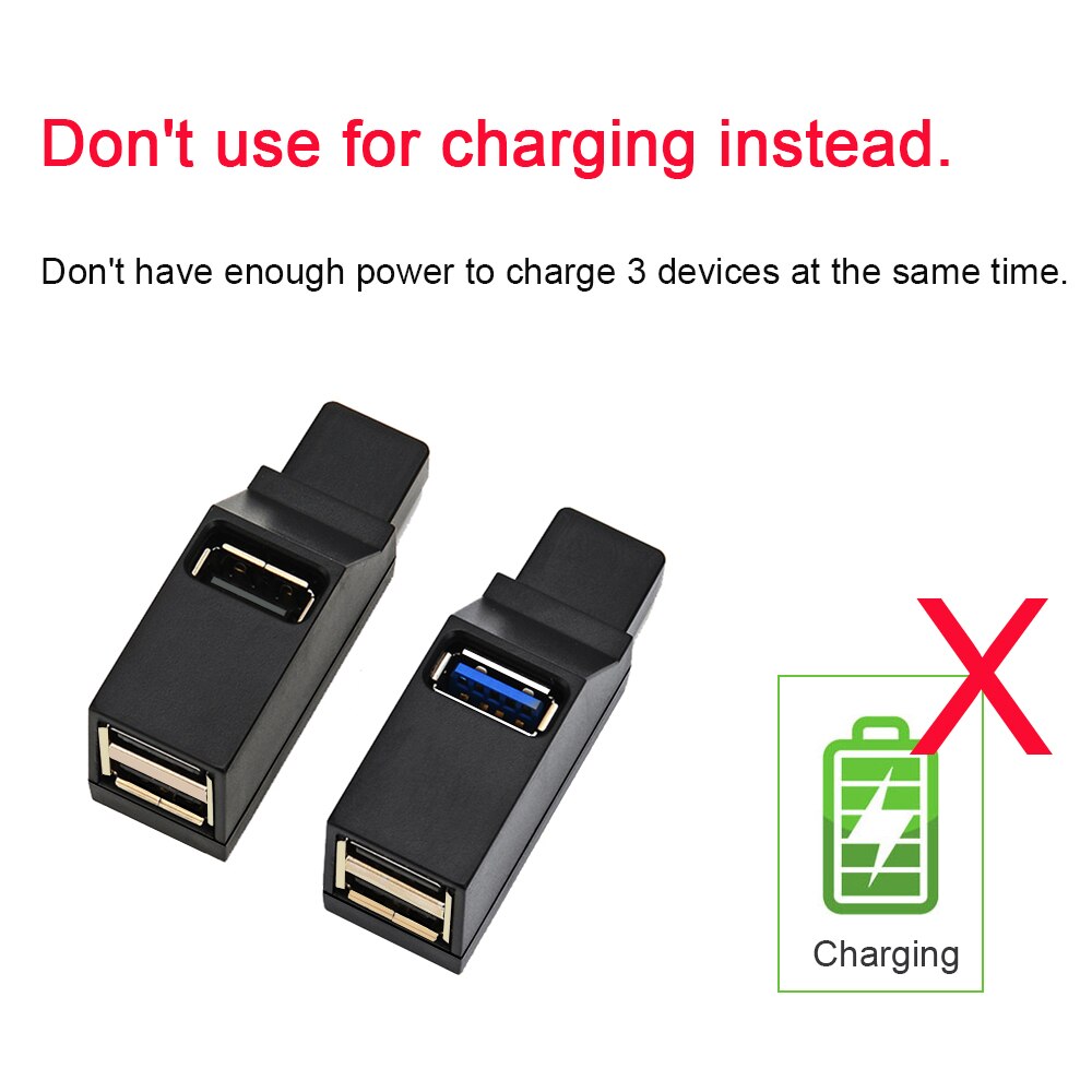 USB 3,0 HUB Adapter Extender Mini Splitter Box 3 Ports High Speed Für PC Laptop U Disk Card Reader