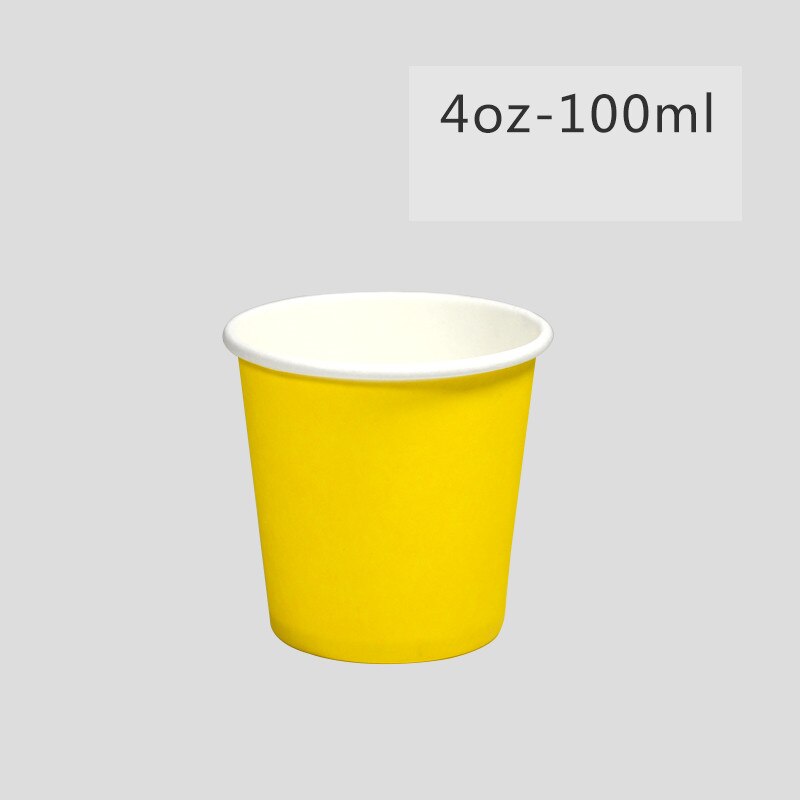 100pcs Net red 4oz 100ml disposable paper cups colorful small coffee milk tea drinking cup child birthday favors drinks cup: 100ml cup5