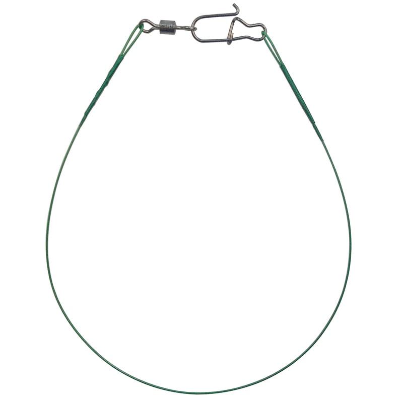50 stk grøn nylonbelagt rustfrit stål fiskesnøre wire ledere 20cm 25cm spor fiske stål wire test 13lb 20lb 26lb