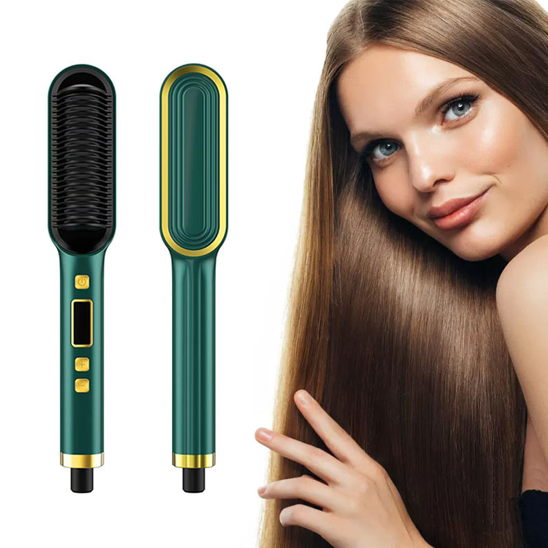 Haarglätter-Bürste für Frauen, Ion-Haarglätter, Styling-Kamm, Bürste, Glätteisen