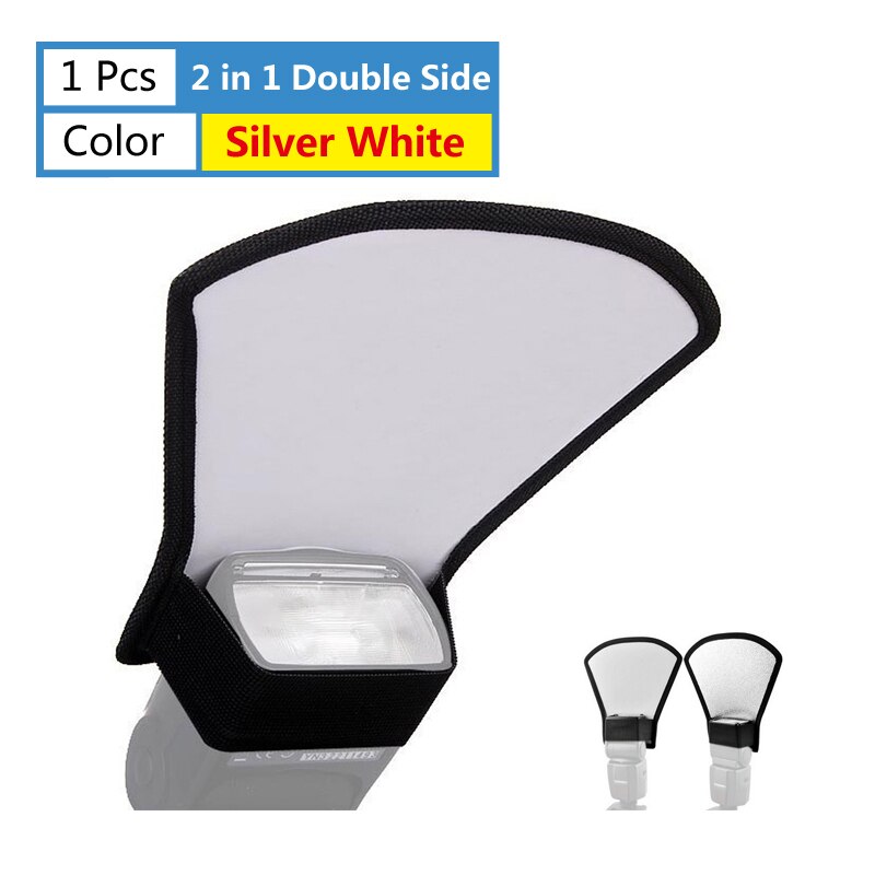 Camera Flash Diffuser 3 In 1 Flash Softbox Dubbelzijdig Photo Light Reflector Voor Canon Camera &#39;S Opvouwbaar Speedlite Difusor flash: 2 in 1 Diffuser